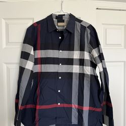 Burberry Summerton Blue Shirt Mens - XXL