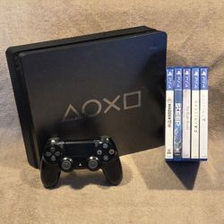 1TB SONY PLAYSTATION 4 SLIM DAYS of PLAY VIDEO GAME CONSOLE w/16 GAMES + FORTNITE & APEX LEGENDS