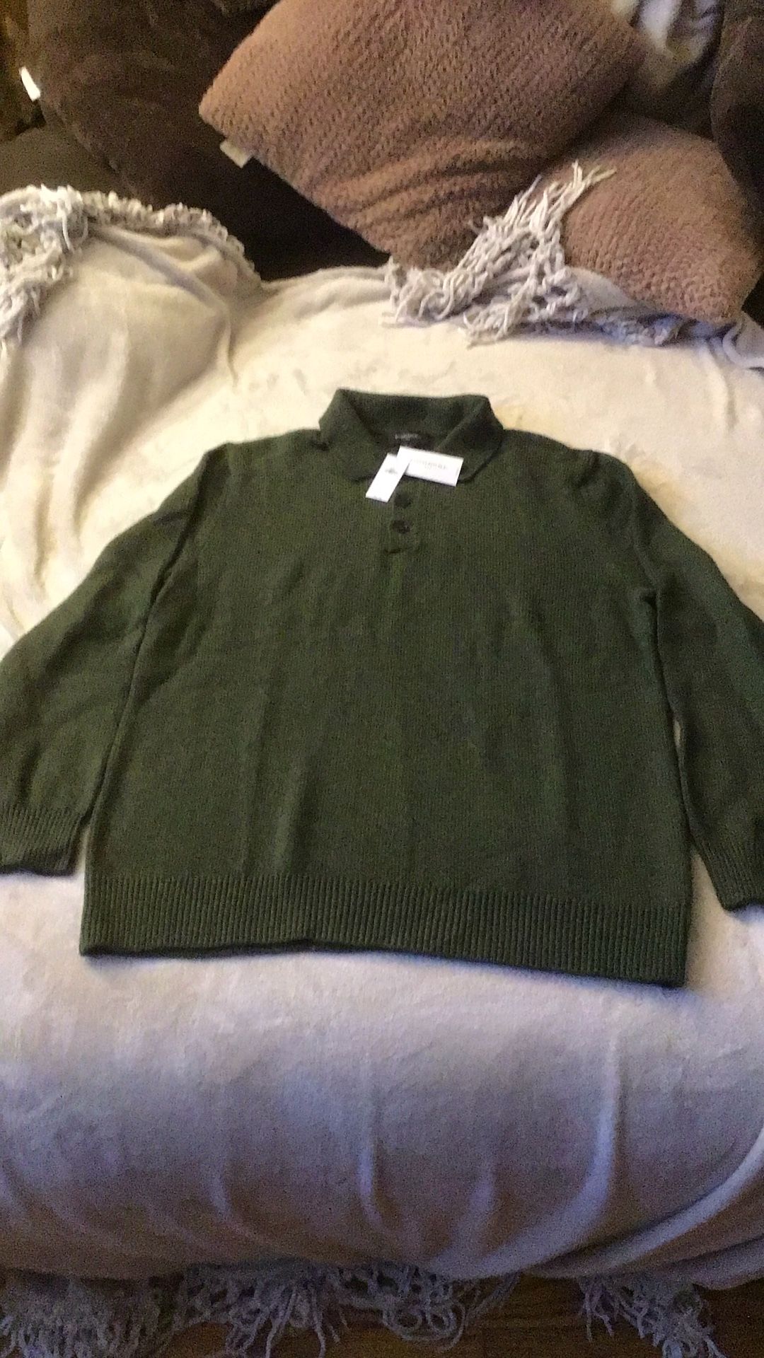 New Men’s Long Sleeve Polo Sweater Banana Republic Size Large