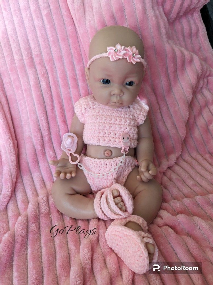 18 Inch 7 Lbs Bathtub Realistic Doll Full Body Silicone