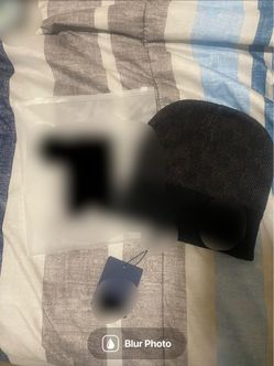 Black Knit Beanie Hat with Tags
