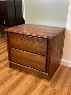 MCM Solid Oak Nightstand
