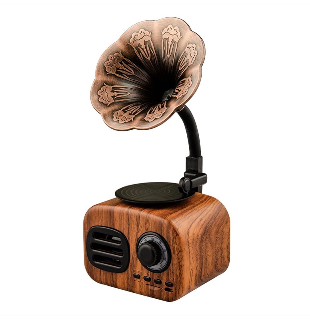 Retro Bluetooth Speaker, Mini Gramophone, TF Card and MP3 Player