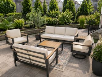 7-Seat 6-Piece Aluminum Outdoor Conversation Set
