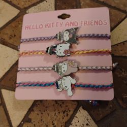 Brand New Hello Kitty And Friends Four Bracelet Set
