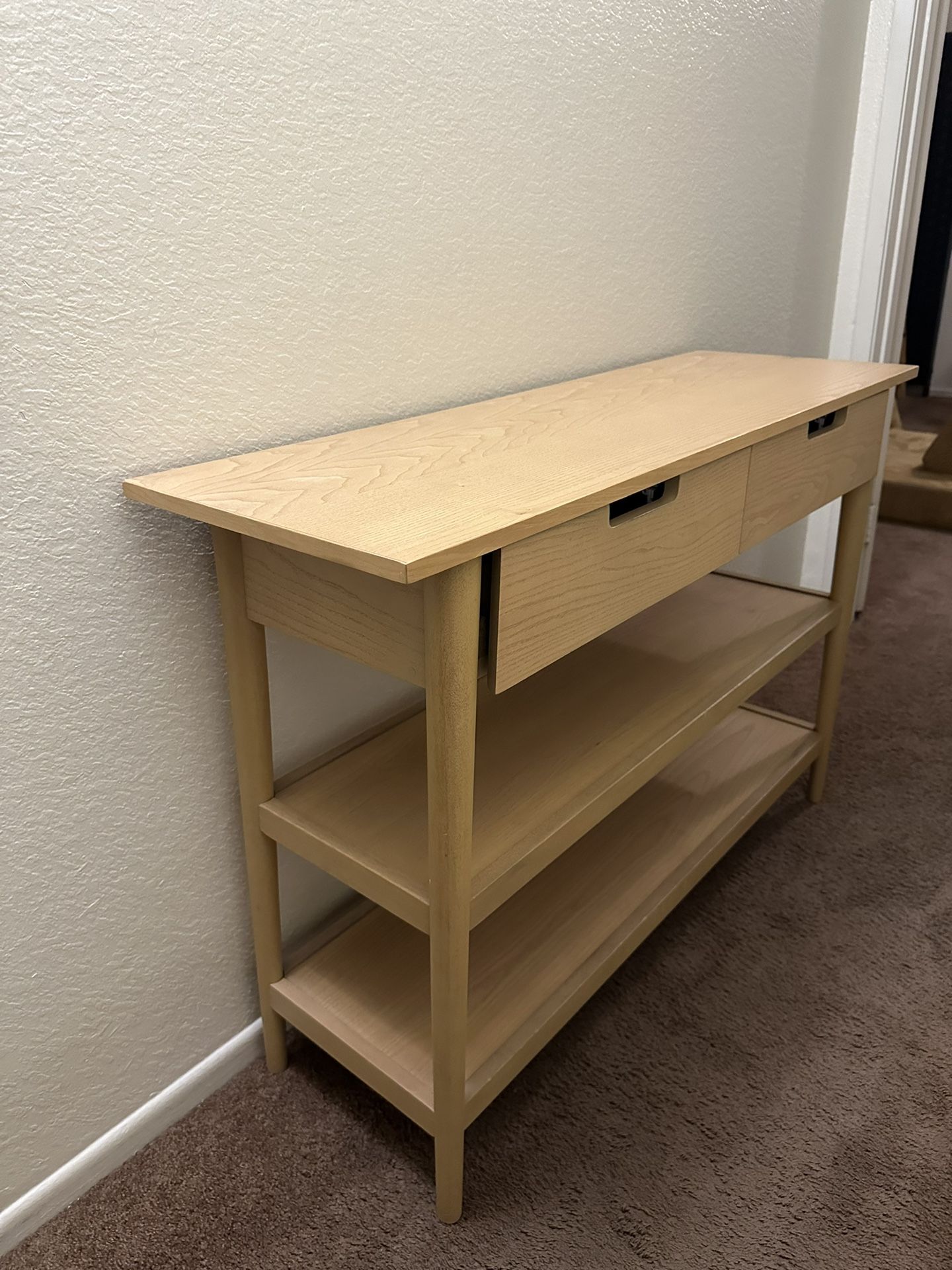 TARGET ENTRYWAY CONSOLE MEDIA TABLE TAN BROWN BEIGE NEUTRAL for Sale in ...