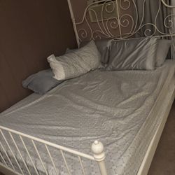 Queen IKEA Bed Frame White