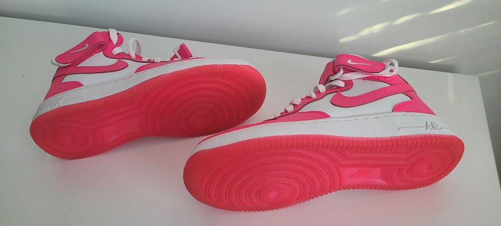Nike Air Force Mid GS 518218 116 Youth Size 5Y White Hyper Pink NEW