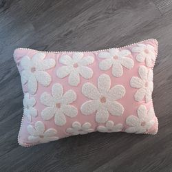 Cute Pink Flower Throw Pilow