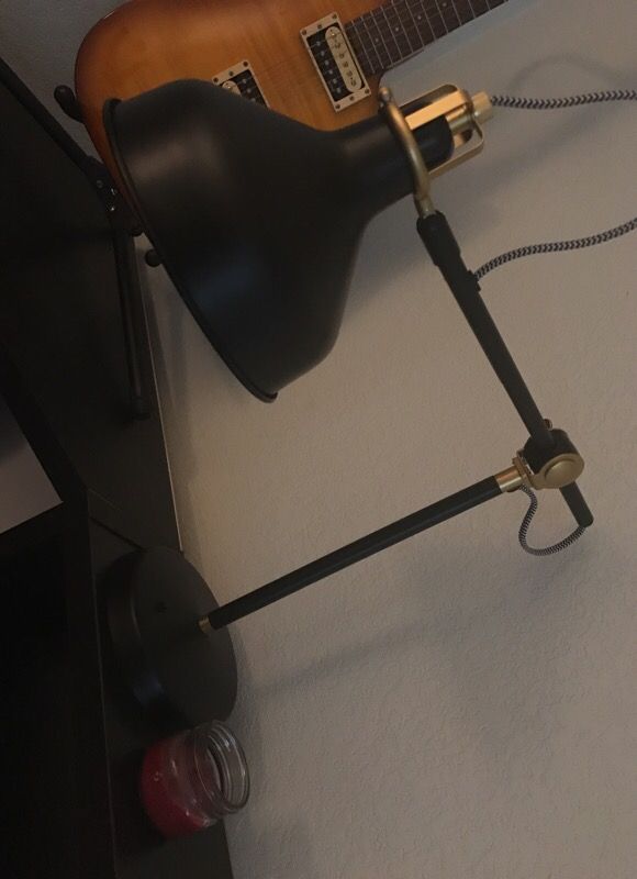 Super Industrial Gild Finish Desk Lamp XXL