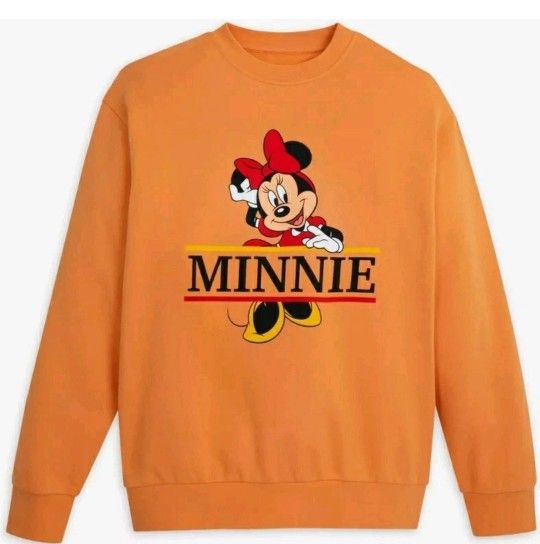 Disneyland Resort Women's Minnie Mouse Orange Sweatshirt