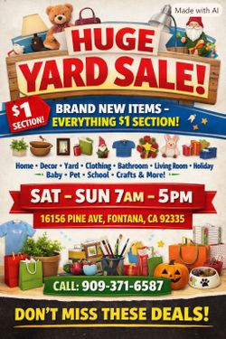 Brand new items yard sal3