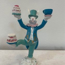 Whimsical Easter Bunny Mad Hatter Juggling Cakes And Teacup