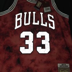 Chicago Bulls Scottie Pippen Mitchell And Ness Throwback Galaxy Jersey NBA Basketball 