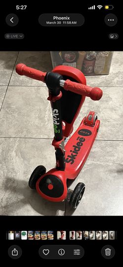 Red SKIDEE Kick Scooter