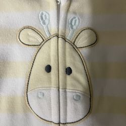 Giraffe Unisex Baby Boy Or Baby Girl Zip Up Outerwear Pjs Sleeper 