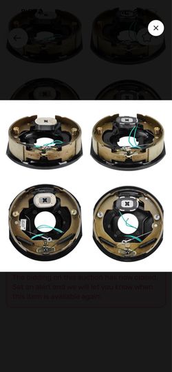 4Pcs 10" x 2-1/4" Self-Adjusting Electric Trailer Brake Assemblies for 3,500lbs, Left and Right