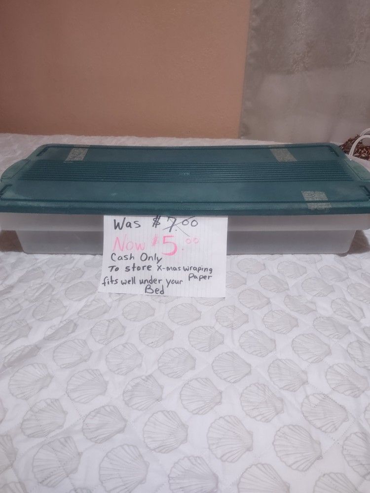 Storage Box $5 In Donna Cash Only. Please