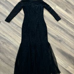 Long Black Lace dress