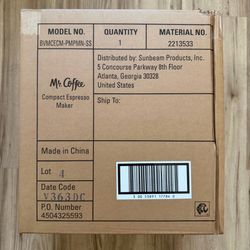 Mr. Coffee Compact Espresso Maker