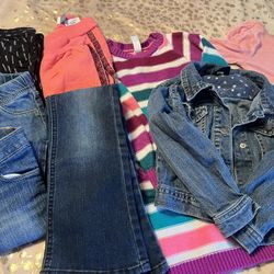 Large Lot Girls Clothes Dresses Jeans Jacket Fashion Sweaters 4T
