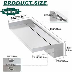 New in box Pool Fountain Spillway - 304 Stainless Steel Pool Waterfall Spillway - with Wider Water Flow Platform,Pool Spillway for Pools,Fountains,Pon
