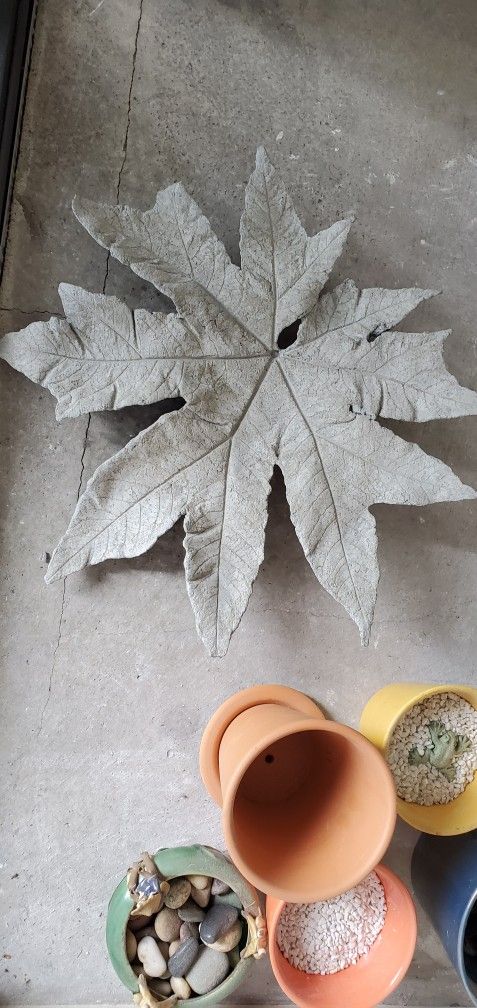Small flower pots, Garden Decor Concrete Leaf