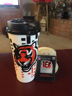 Cincinnati Bengals cup and playing cards