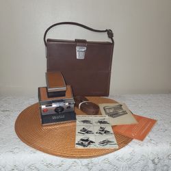 Vintage Polaroid Land Camera Case Manual & Strap UNTESTED