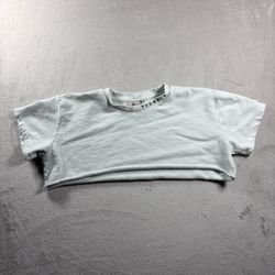 YoungLA For Her Women's Small White Crop Top Short Sleeve T-Shirt Gym #5A