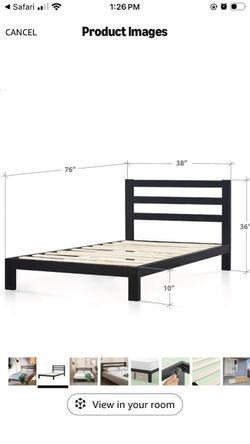 Twin metal bed frame. Minimal and sleek