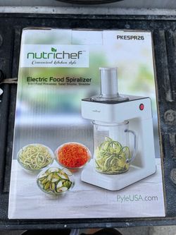 Electric Food Spiralizer 3-in-1 Food Processor, Salad Shooter, Shredder