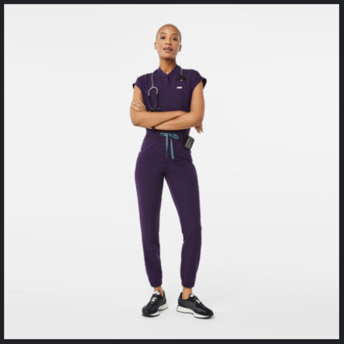 Purple Jam Rafaela Cargo Jogger - Petite ScrubJumpsuit™ M - Petite Purple Jam