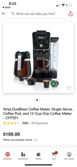Ninja DualBrew Coffee Maker 12-Cup Drip Coffee Maker - CFP201, USED