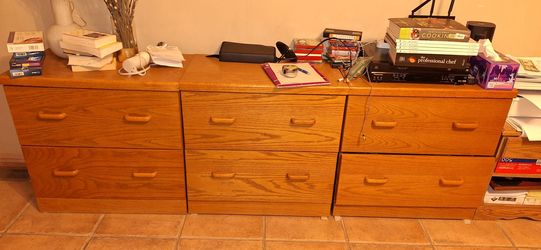 Wooden file cabinet