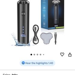 🆕 In 📦 Electric Razor/Shaver for Men,3️⃣Blade Rotary Shaving System,Touch Switch,Type-C Fast Charging,LED Display,Travel Lock,9️⃣0️⃣➕Minutes Run Tim