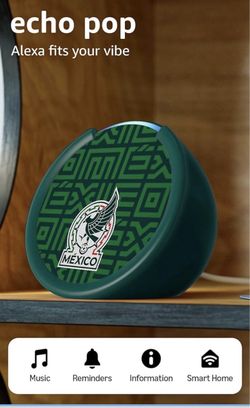 Amazon Echo Pop (newest model) | Officially Licensed Mexico National Soccer Team Limited-Edition (Green)