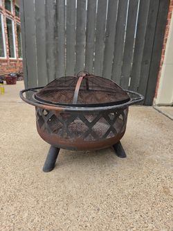 Fire pit, portable, portable, with grill grate