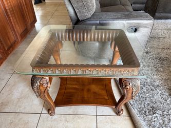 2 solid side tables