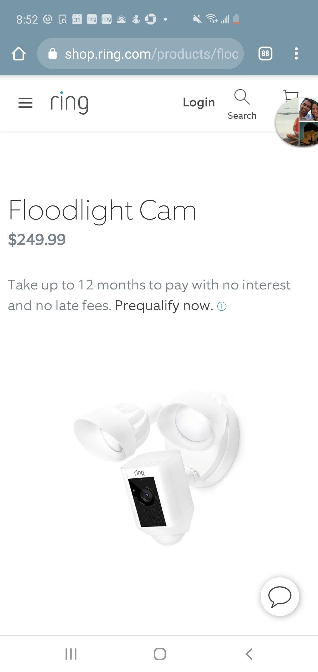Ring floodlight Camera - New unopened box