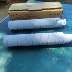 Black Toner For Xerox  Printers, Two Cartrages