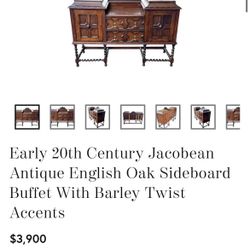 Jacobean Antique English Oak 