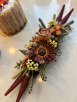 Lego Dried Flower With Rose And Gerbera, Table Or Wall Decoration 