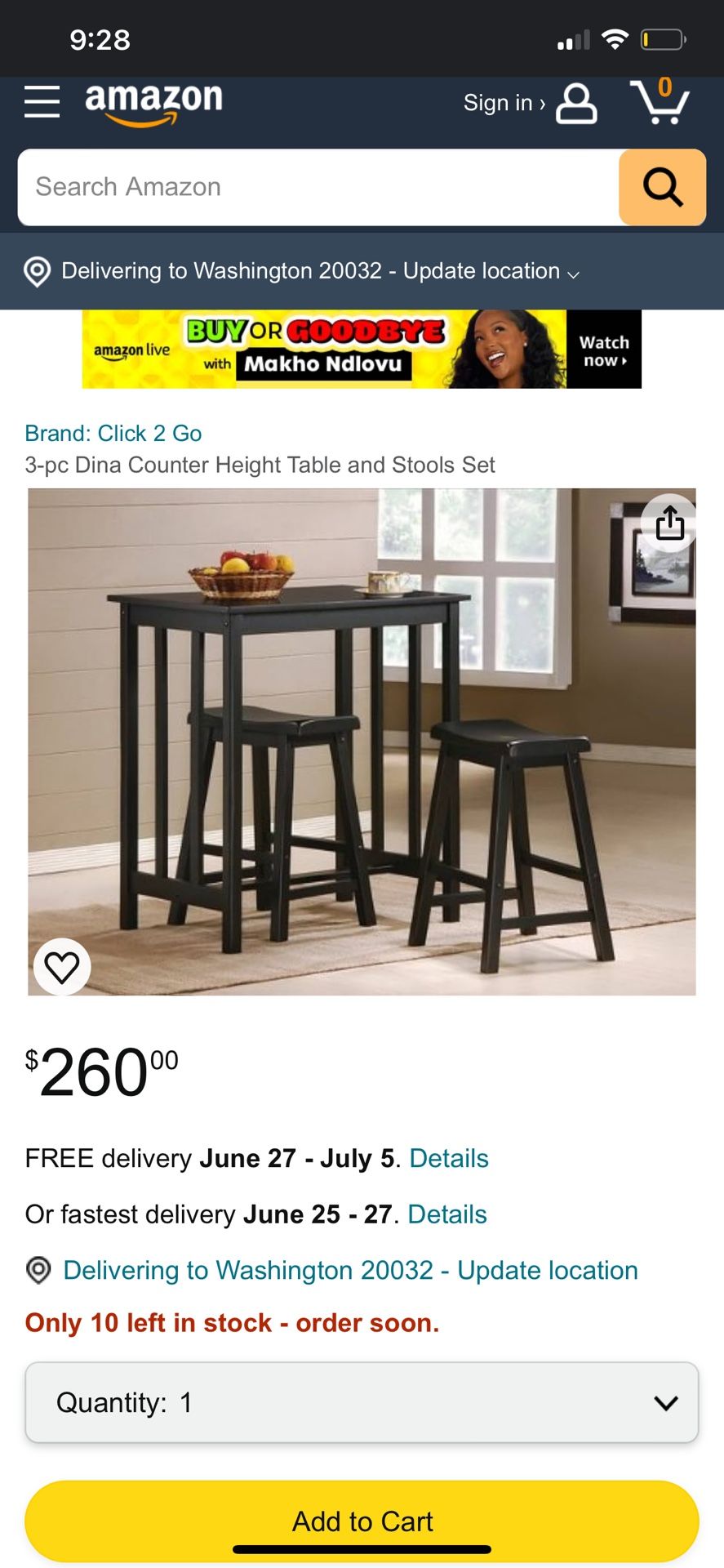 Kitchen Table With Two Chairs