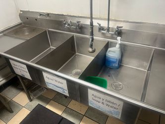 3 compartimiento Sink