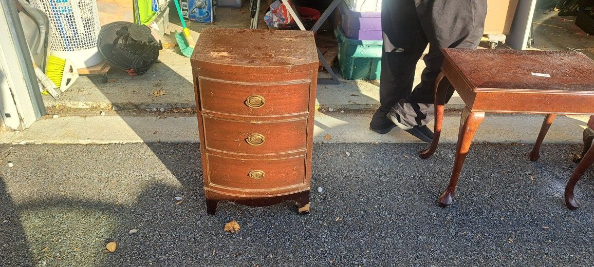 Antique Side Table Drawers