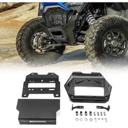 WeiSen Winch Mounting Bracket Plate with Metal Cover Panel Compatible with Polaris RZR Pro Turbo R 4 2022-2025