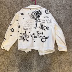 White Jean Jacket - M