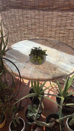 Vintage antique iron table and chairs