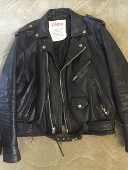 L.A Roxx Black Leather Motorcycle Jacket
